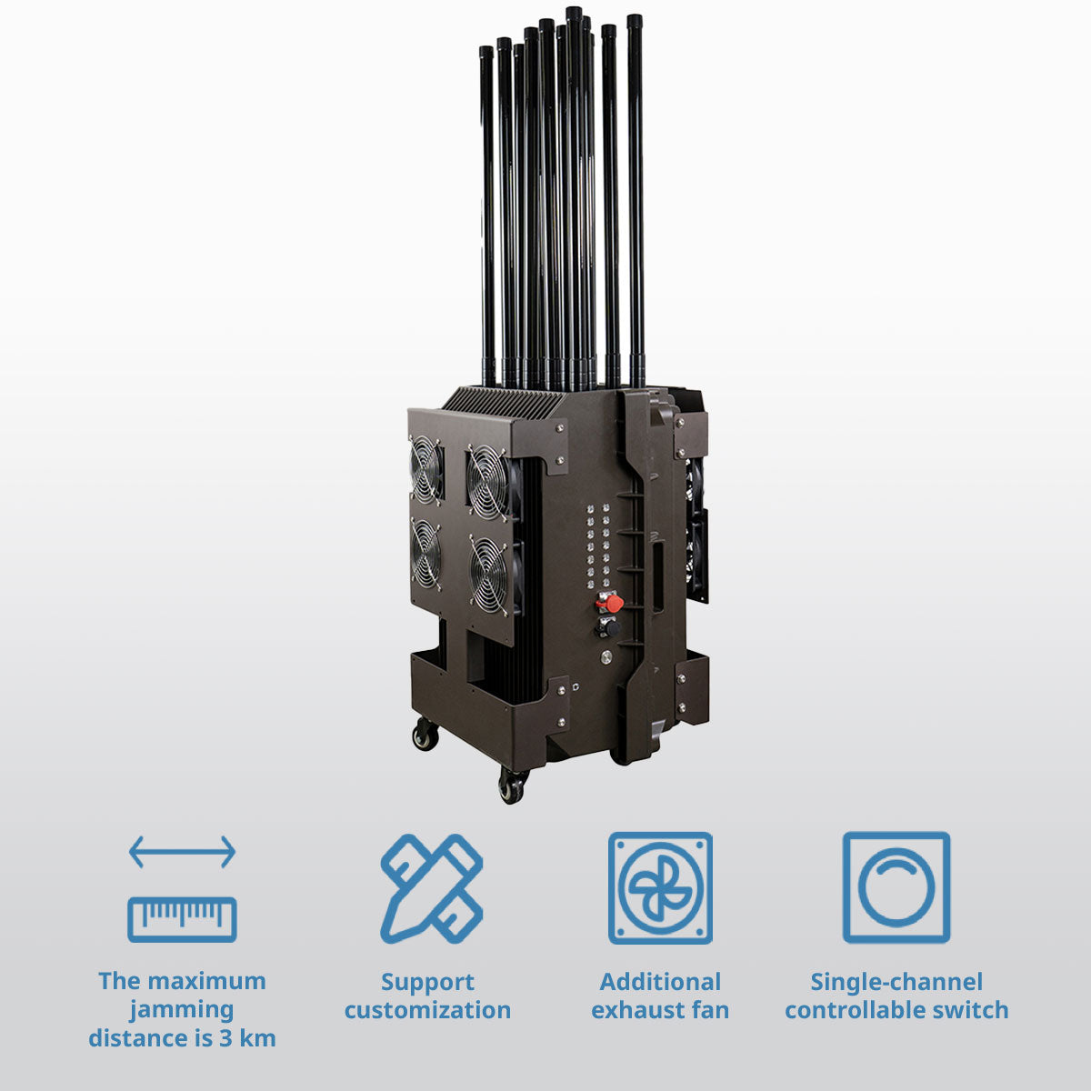 Metal luggage type anti drone device