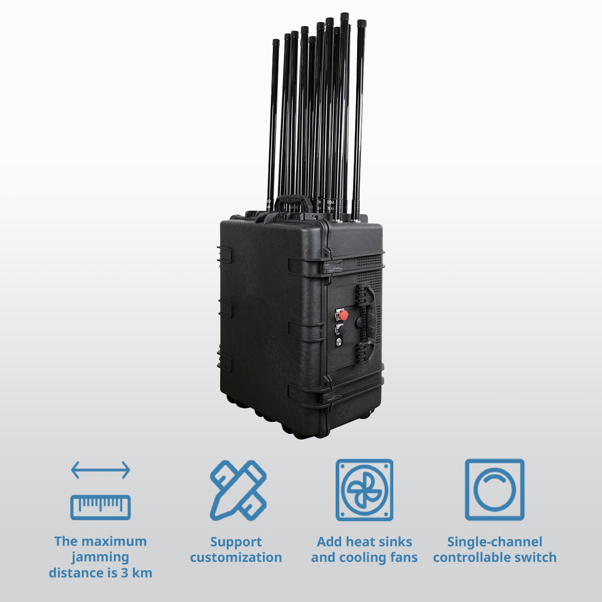 Plastic luggage type anti drone device